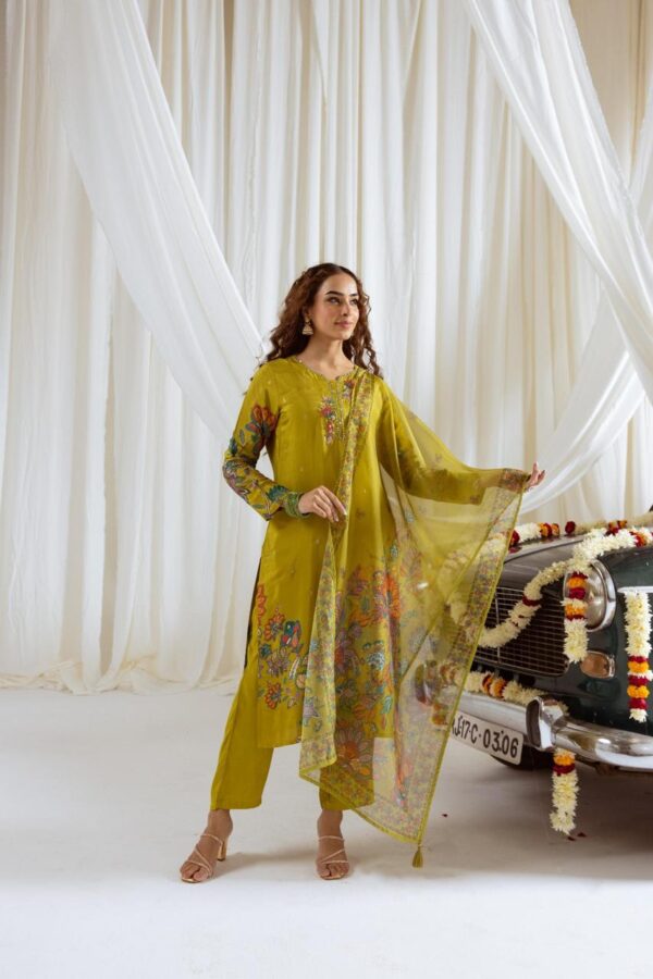 Dola Silk straight suit with dupatta