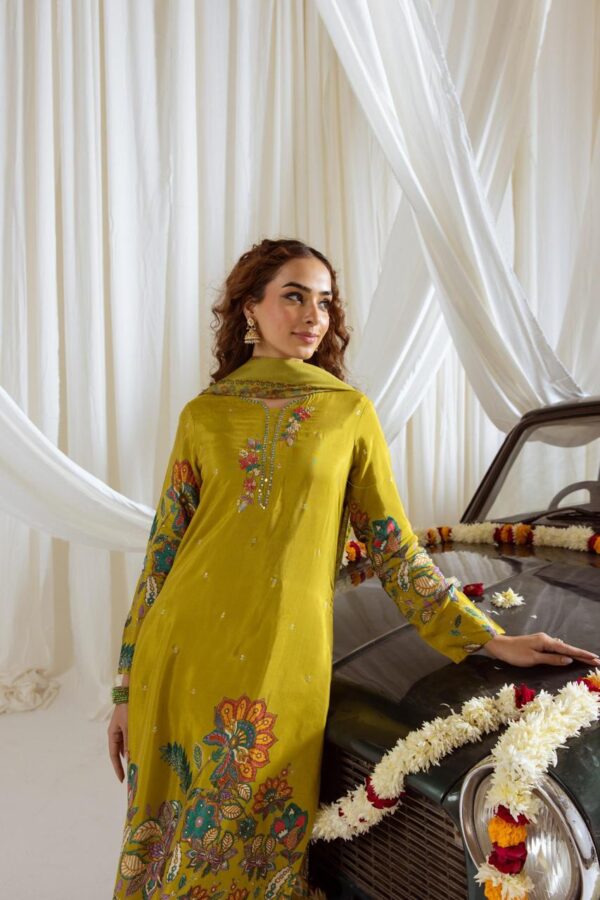 Dola Silk straight suit with dupatta - Image 6