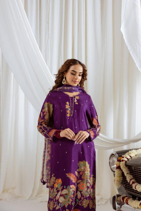 Dola Silk straight suit with dupatta - Image 6