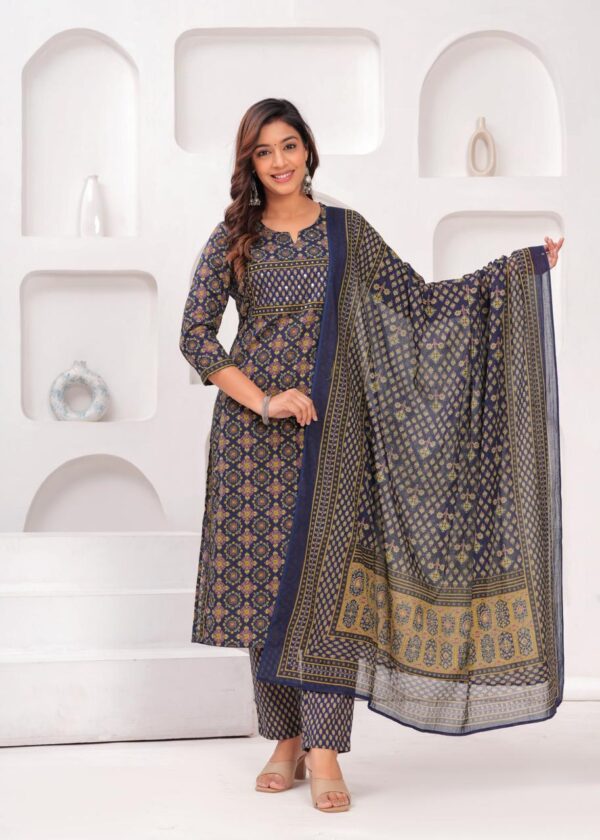 Elegant Cotton Kurta Set with dupatta