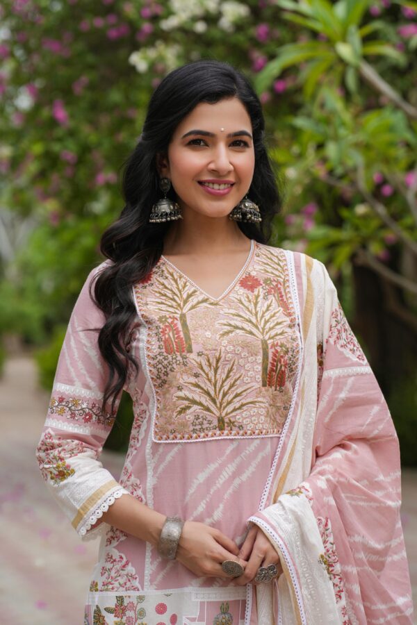 Elegant Cotton Kurta & Sharara Set - Image 4