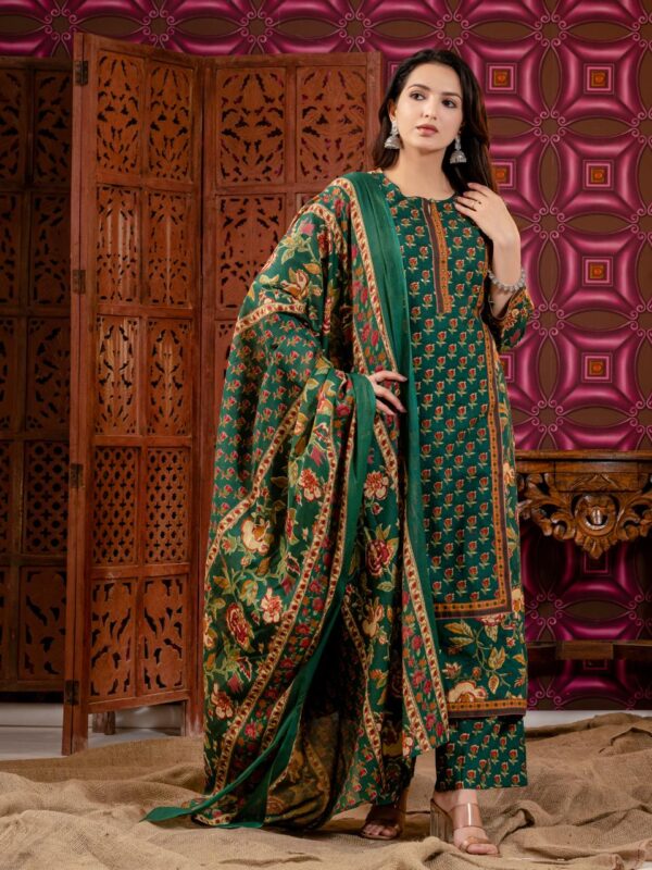 Elegant cotton suit with Dupatta - Image 3