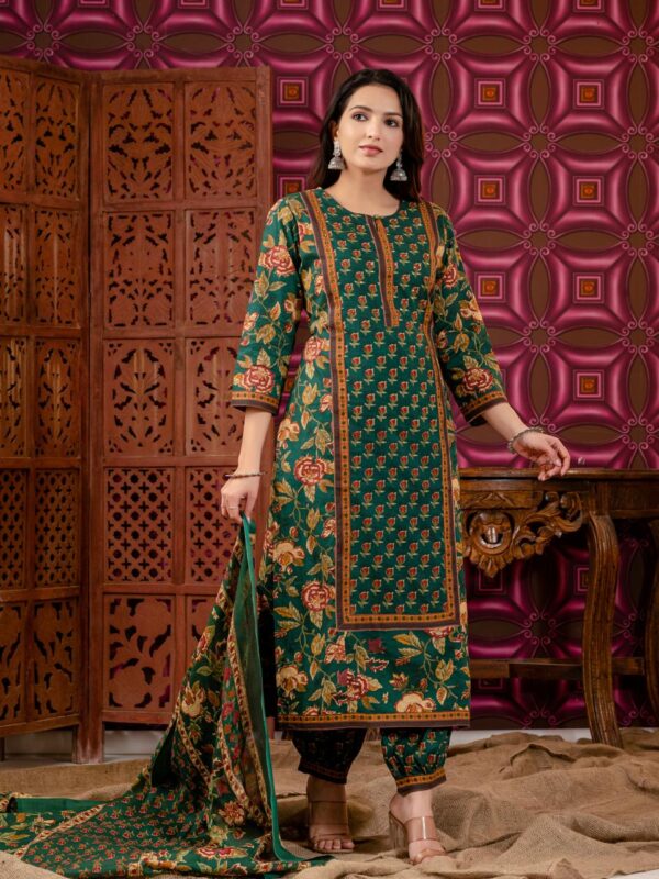 Elegant cotton suit with Dupatta - Image 6