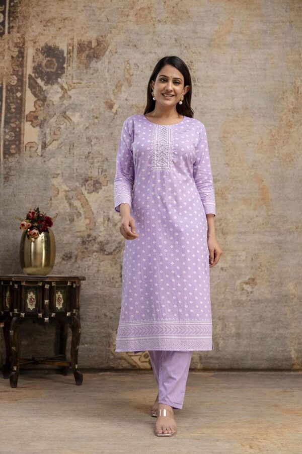 Summer Breeze Cotton Kurta Set - Image 5