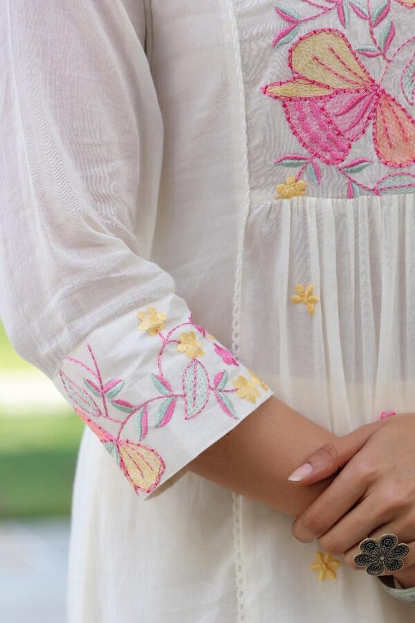 Embroidered A-Line Kurta Set - Image 8