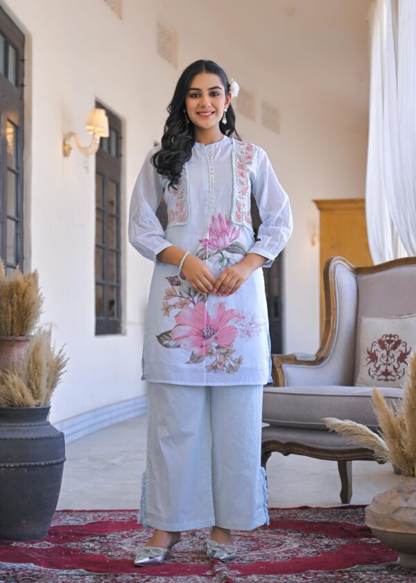 Floral Printed Cotton Cord Set