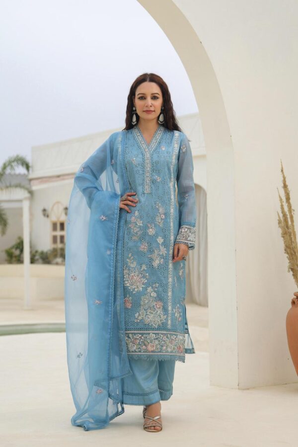 Festive Premium Gold Crush Fabric Suit - Image 5
