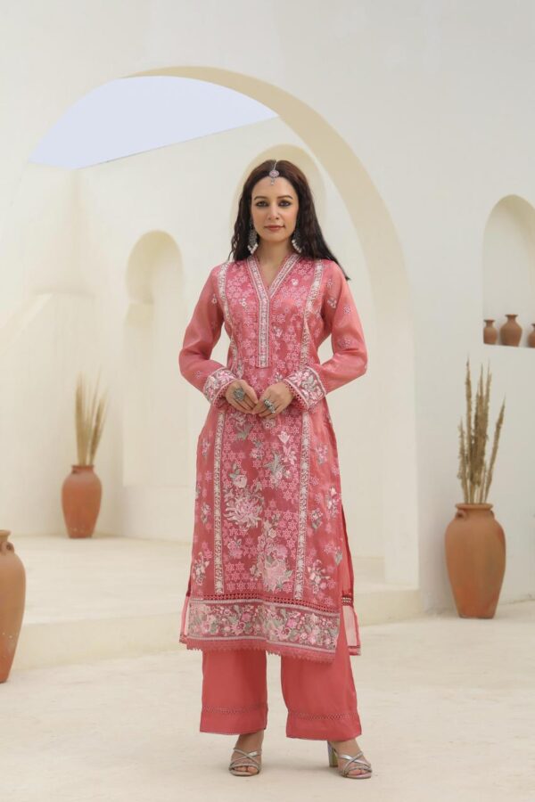Festive Premium Gold Crush Fabric Suit - Image 8