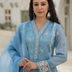 Festive Premium Gold Crush Fabric Suit