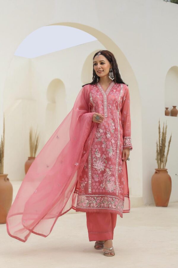 Festive Premium Gold Crush Fabric Suit - Image 7