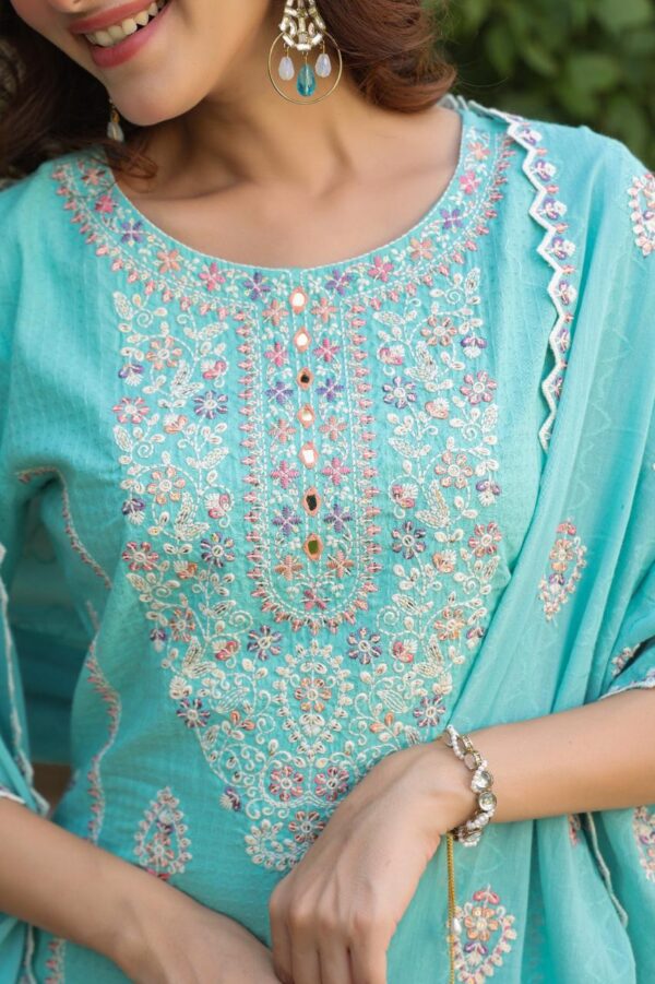 Elegant Dobby Cotton Designer Suit - Image 2