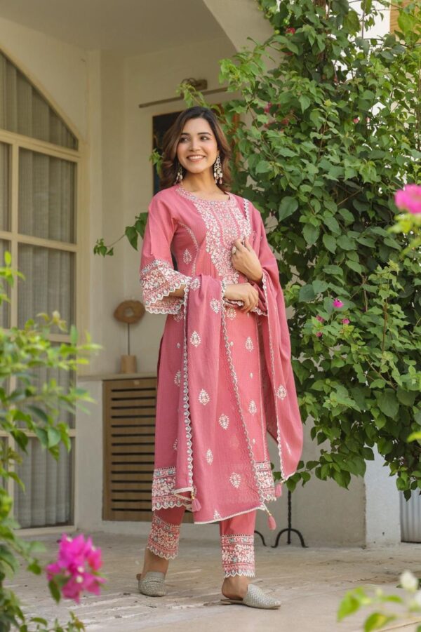 Elegant Dobby Cotton Designer Suit - Image 5