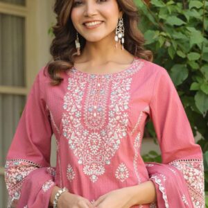 Elegant Dobby Cotton Designer Suit