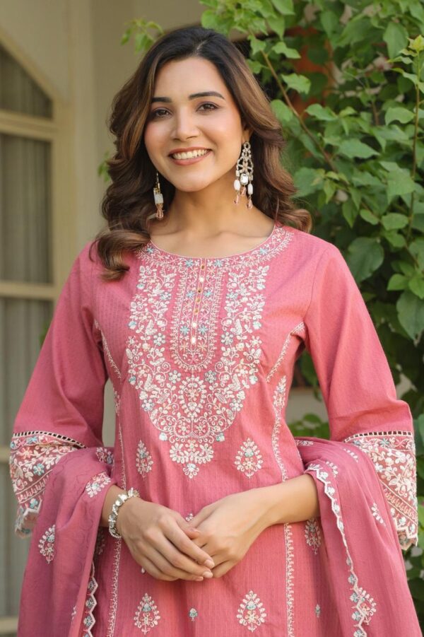 Elegant Dobby Cotton Designer Suit