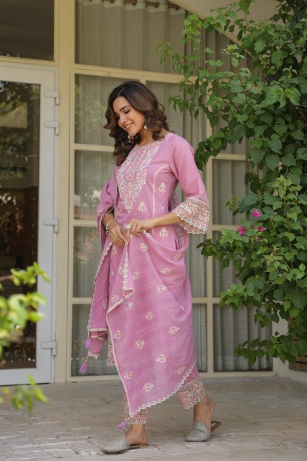 Elegant Dobby Cotton Designer Suit