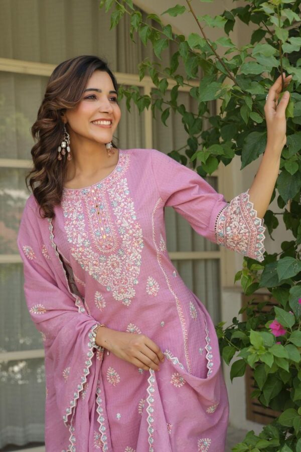 Elegant Dobby Cotton Designer Suit - Image 6