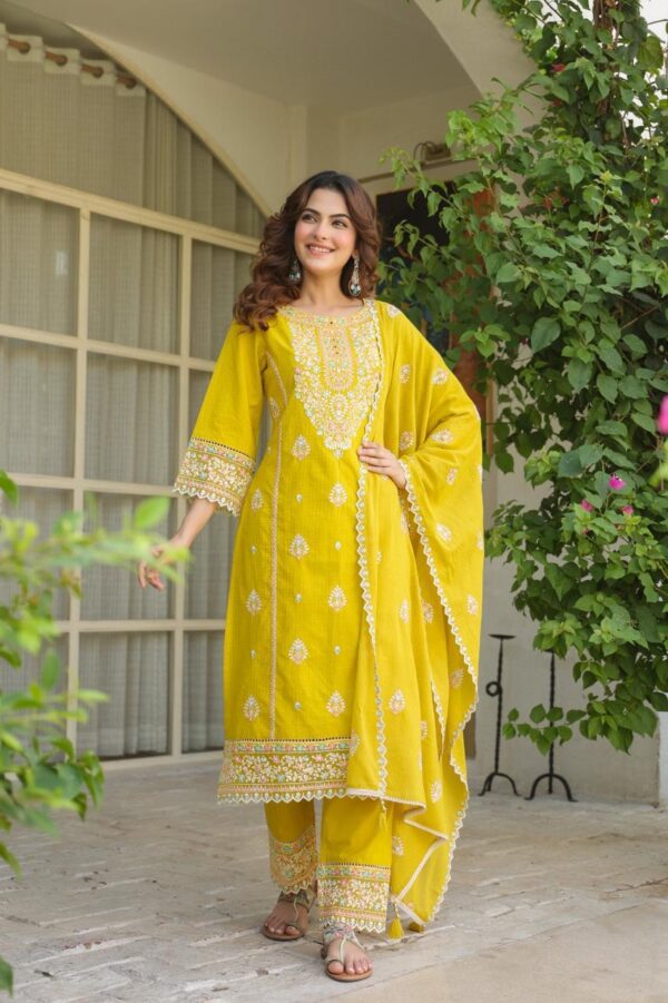 Elegant Designer Cotton Kurta Set - Image 2