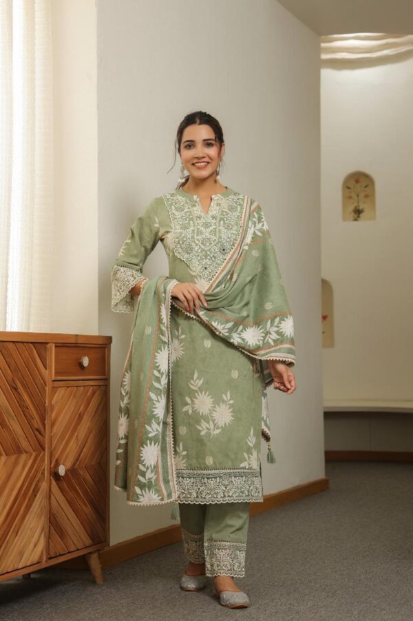 Elegant Cotton Designer Suit - Image 3