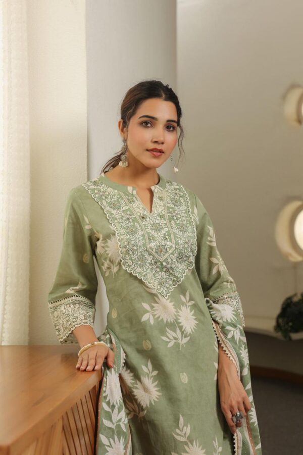 Elegant Cotton Designer Suit - Image 6