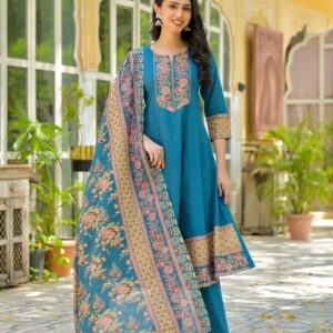 Embellished Cotton 3PC Kurta Set