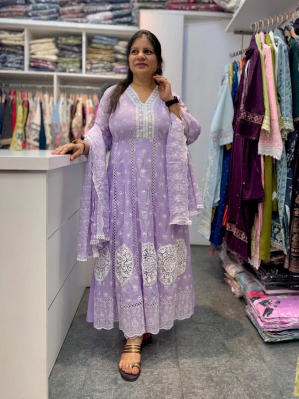 Mul Cotton Anarkali Set