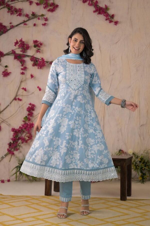 Radiant Rayon Anarkali Set - Image 4