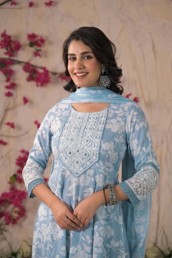 Radiant Rayon Anarkali Set