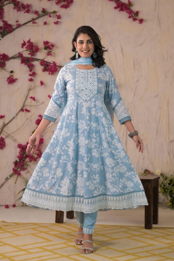 Radiant Rayon Anarkali Set - Image 6