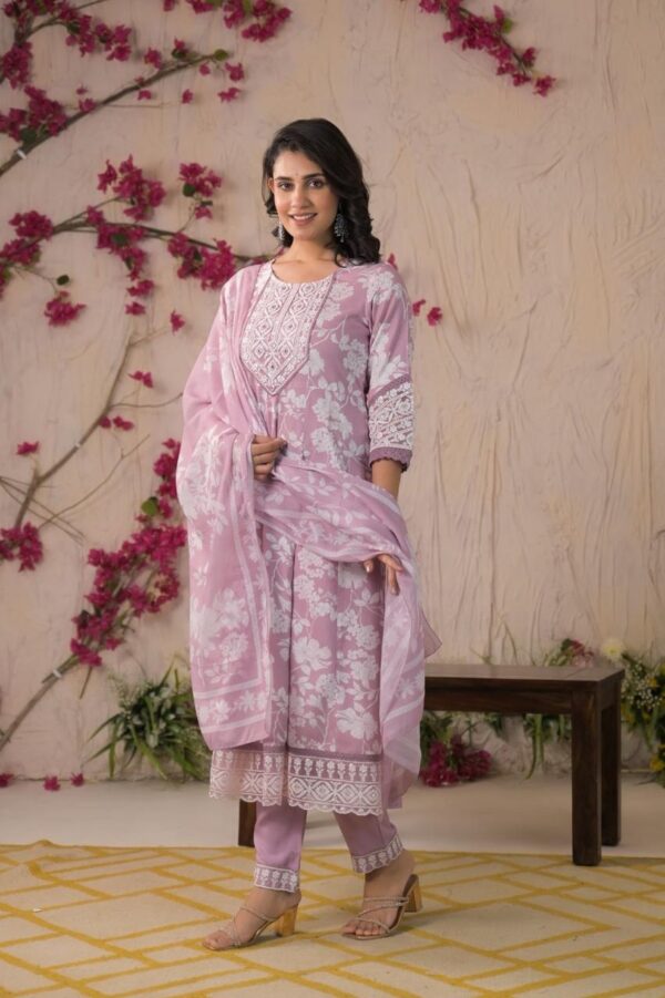 Heavy Rayon Anarkali Set - Image 2