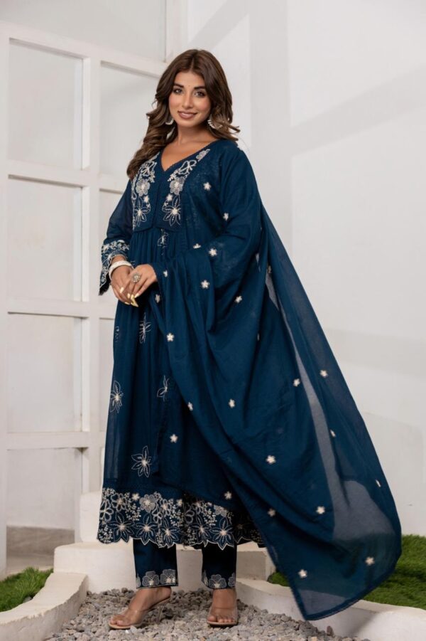 Elegant Heavy Flared Anarkali Gown - Image 5