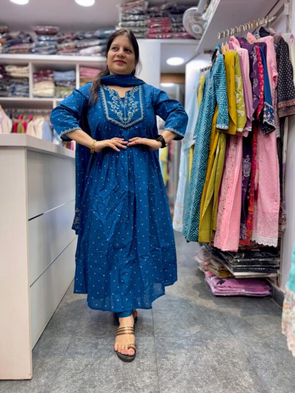 Elegant A-Line Flared Kurta Set - Image 2
