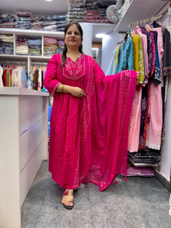 Premium Cotton 3pc A-Line Flared Kurta