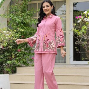 Premium Mul Cotton Front Open Cord Sets