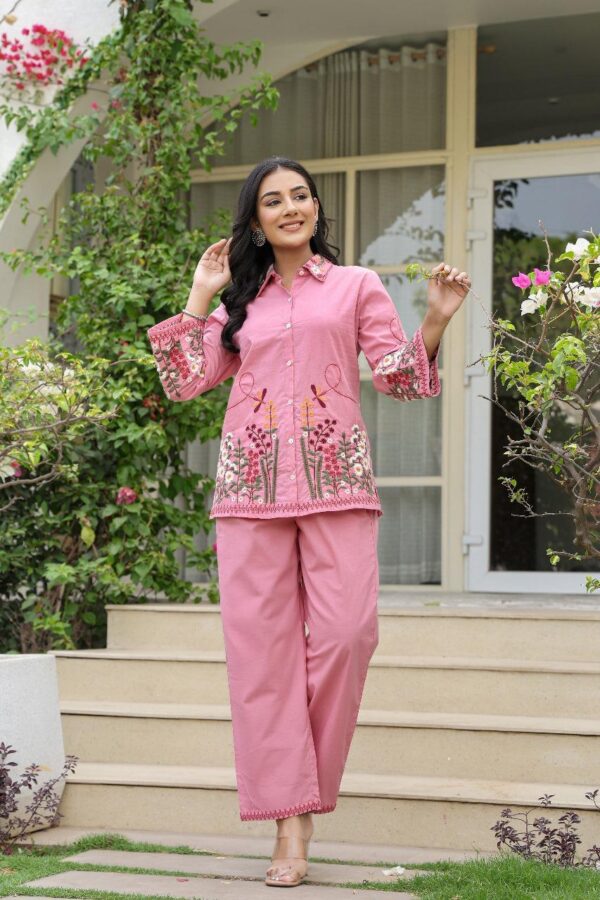 Premium Mul Cotton Front Open Cord Sets - Image 4