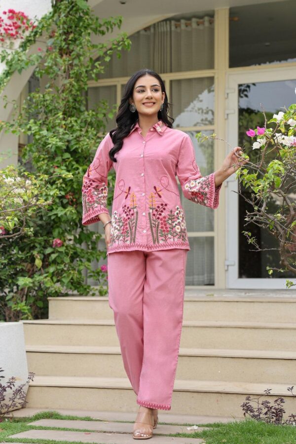 Premium Mul Cotton Front Open Cord Sets - Image 7