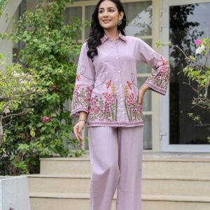 Premium Mul Cotton Front Open Cord Sets