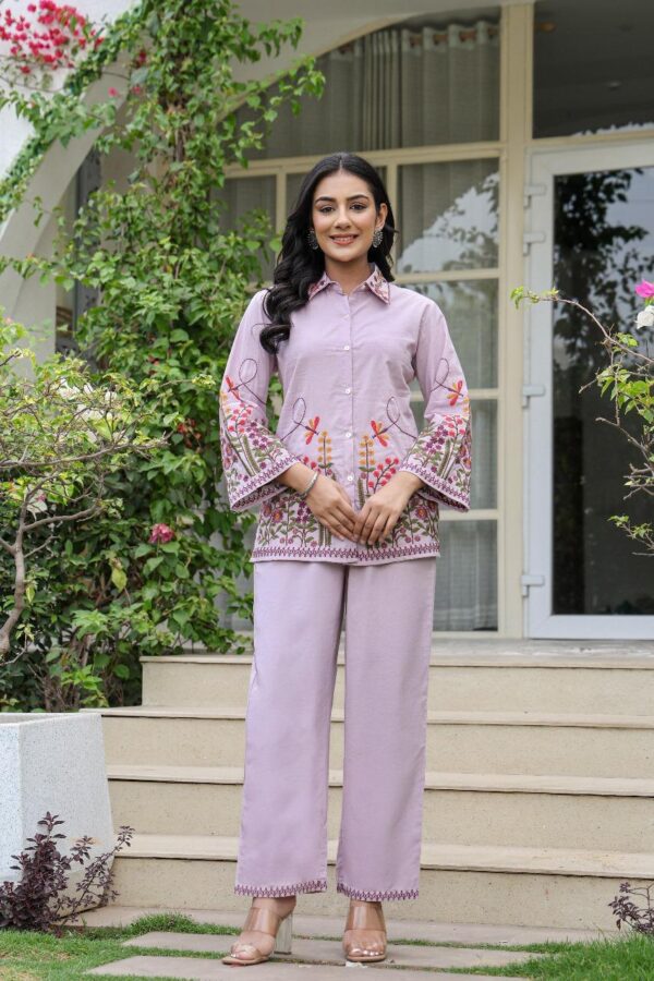Premium Mul Cotton Front Open Cord Sets - Image 7