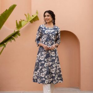 Premium Pure Cotton 2pc A-Line Kurta