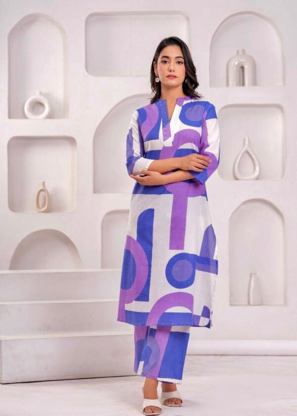 Elegant Cotton Digital Prints Cord Set - Image 6