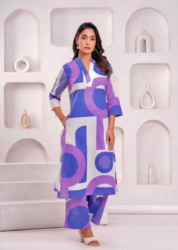 Elegant Cotton Digital Prints Cord Set - Image 5