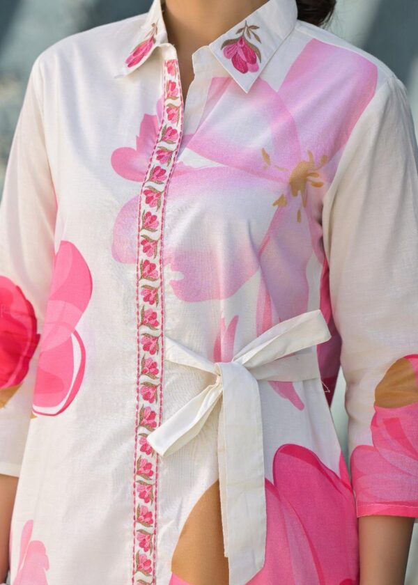 Elegant Floral Print Cord Set - Image 3