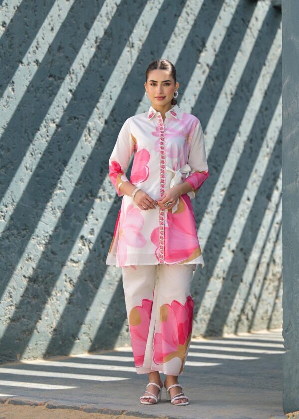 Elegant Floral Print Cord Set - Image 6