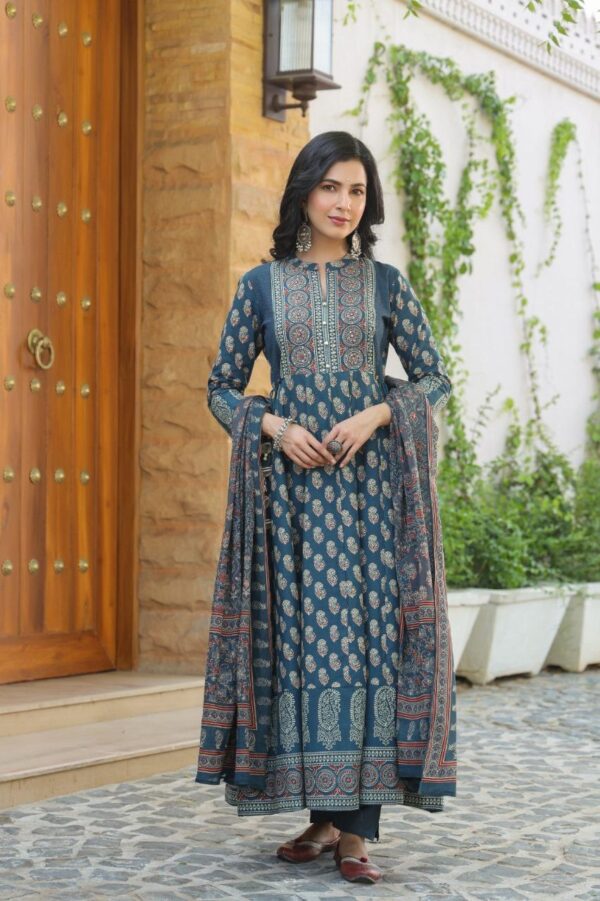 Premium  Heavy Flared Anarkali Gown - Image 9