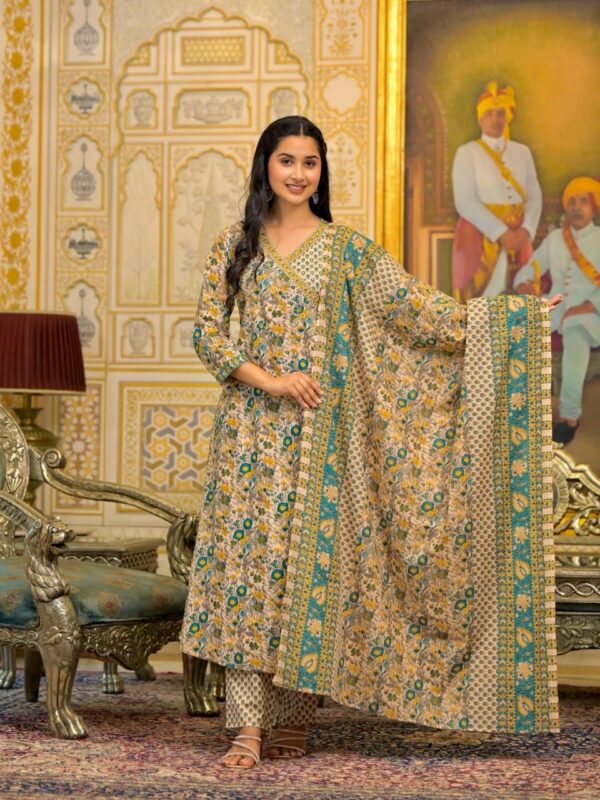 Premium Cotton Angrakha Style  Anarkali