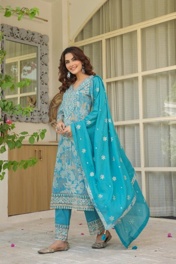 Premium Cotton Designer 3pc Kurta - Image 3