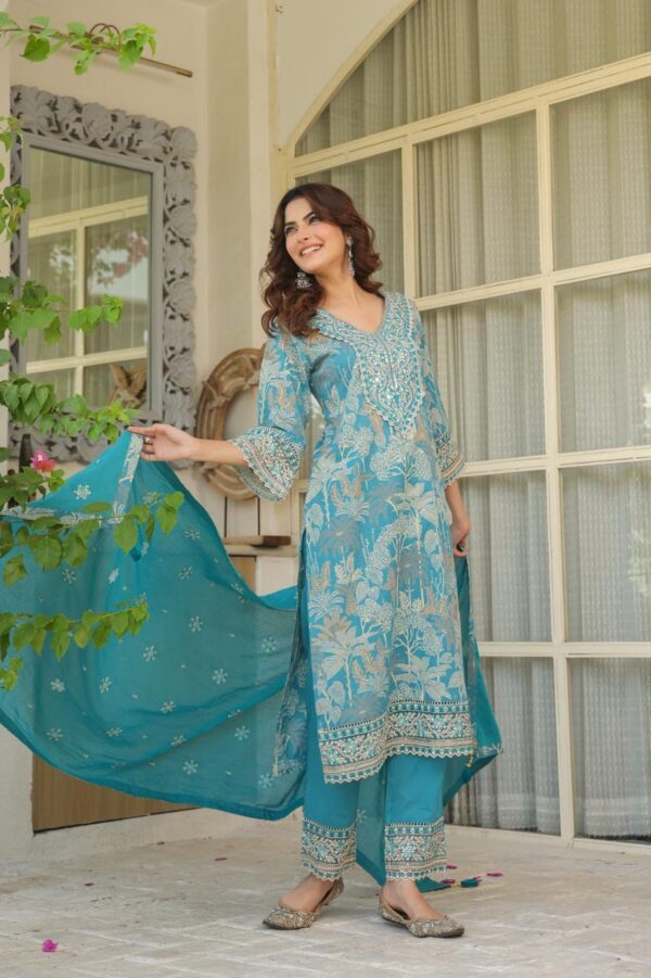 Premium Cotton Designer 3pc Kurta - Image 4