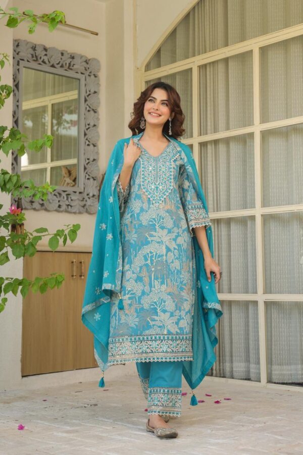 Premium Cotton Designer 3pc Kurta - Image 5