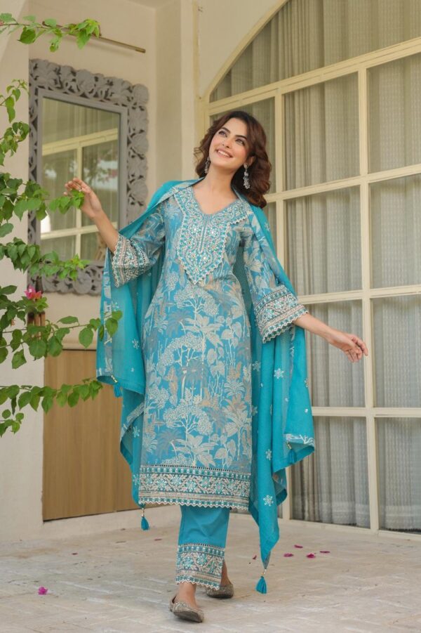 Premium Cotton Designer 3pc Kurta