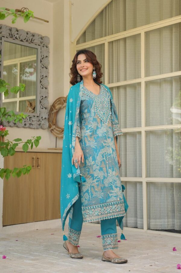 Premium Cotton Designer 3pc Kurta - Image 6
