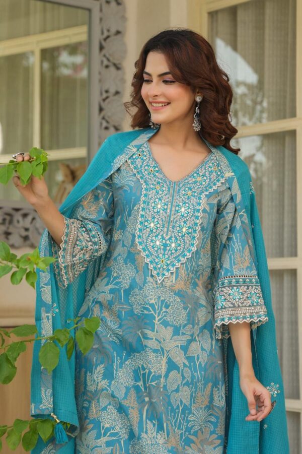 Premium Cotton Designer 3pc Kurta - Image 7